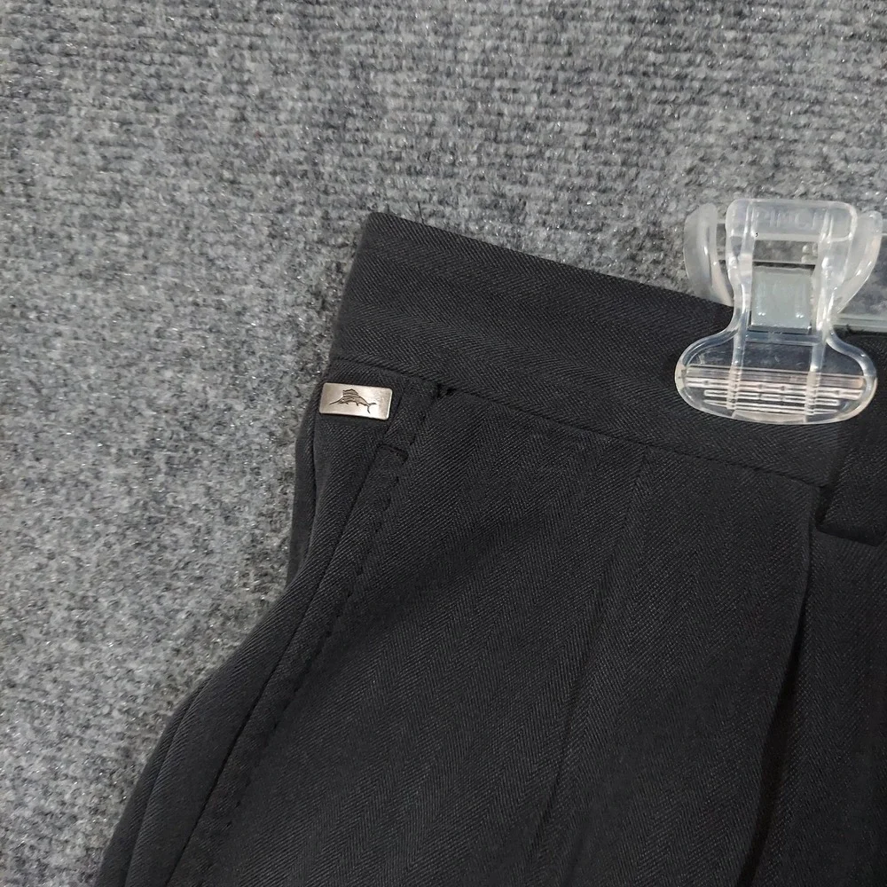 Tommy Bahama Shorts Mens 36 Black Silk Blend Pleated Dress Casual Comfort Luxury